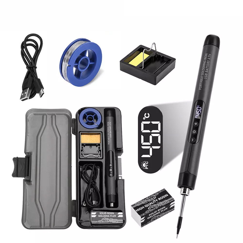 Type-C Rechargeable Wireless Welding Tool Digital Electric Soldering Iron Kits
