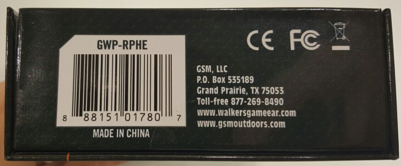 Walker's Rope Hearing Enhancer Flexible Neck Worn Electronic Ear Bud Headset NEW