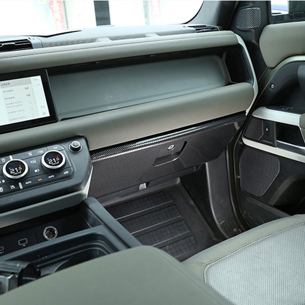 Box Handle Panel Co-Pilot Storage 2020-23 For Land Rover Defender Carbon Fiber