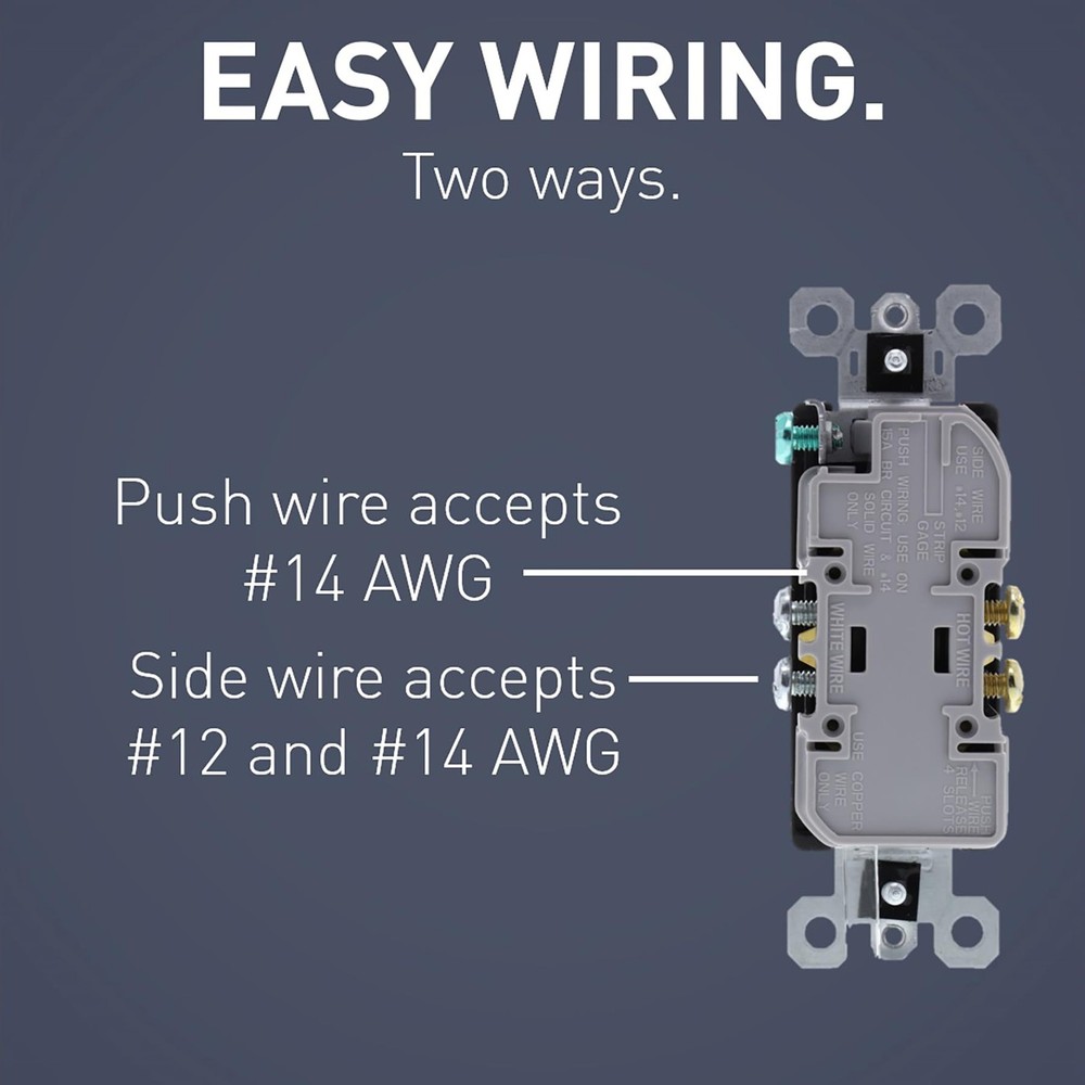 Pass Seymour White 15 Amp Electrical Outlet Home Improvement Wall Socket