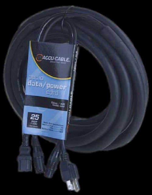 Accu-Cable SKAC25 Power 120V & XLR Combo, 25 ft