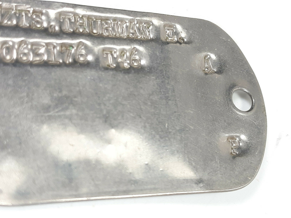 WWII United States Army Dog Tag Thurman E. Ouzts