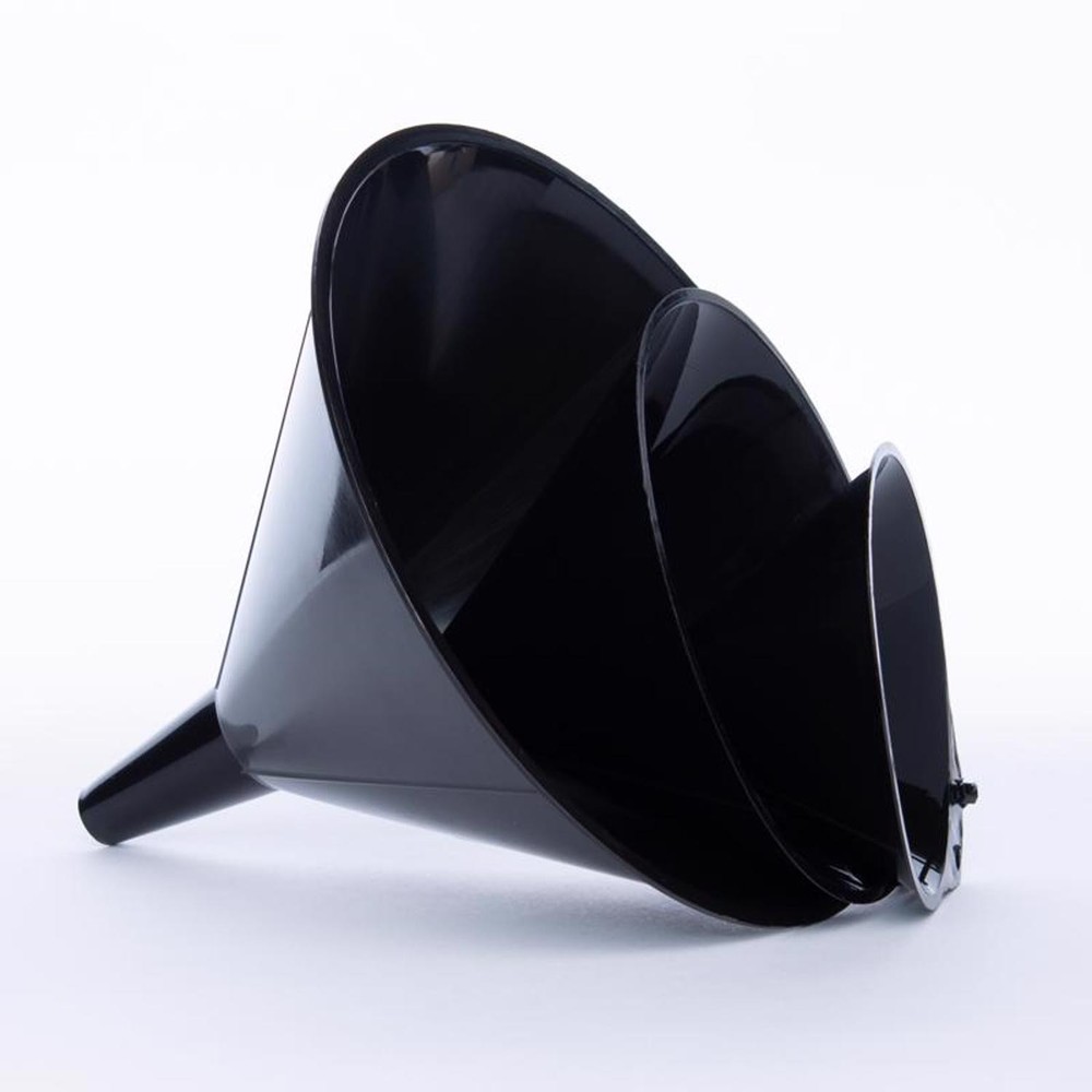 Custom Accessories 30004 Charcoal Plastic Funnel Set (Pack of 12)
