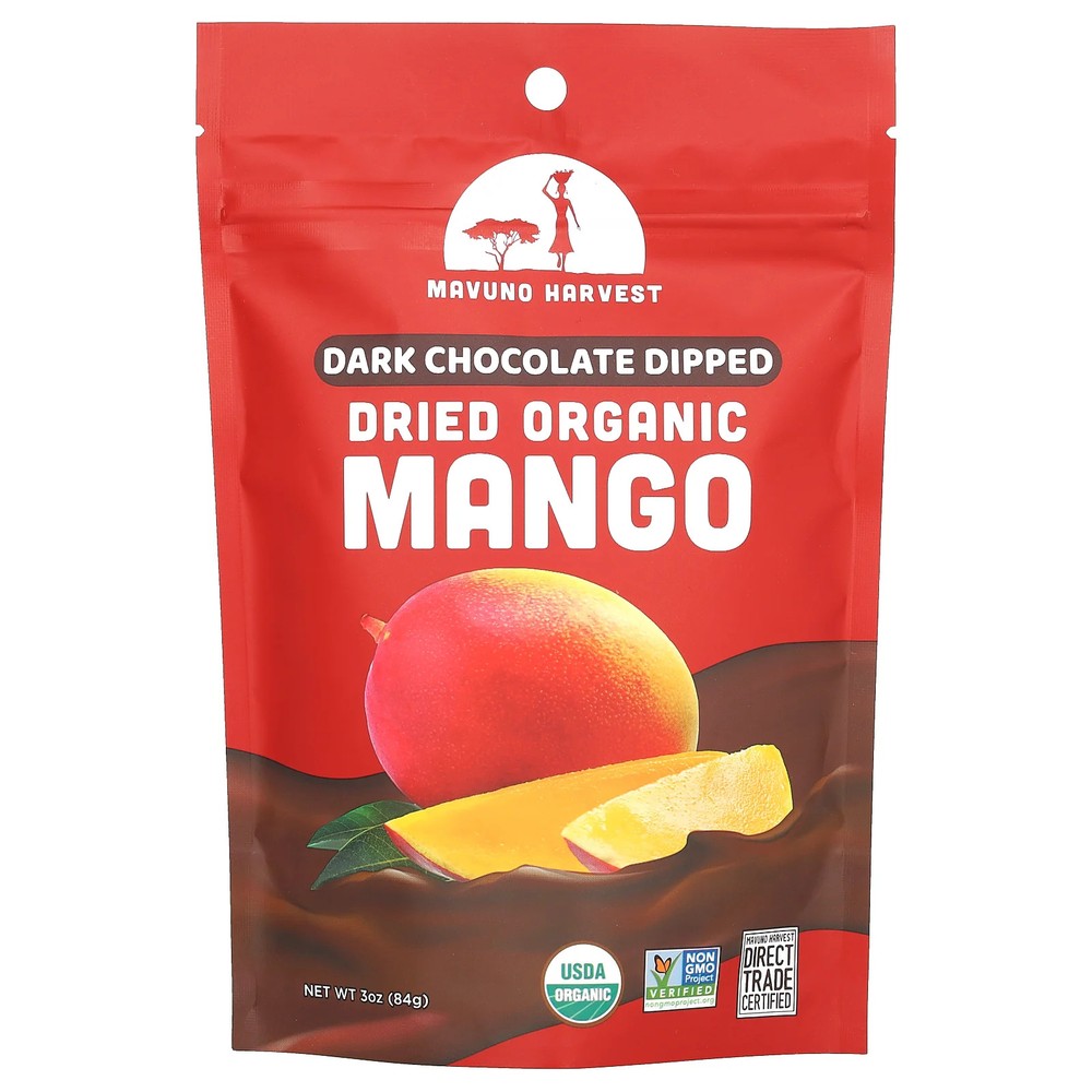 Dried Organic Mango, Dark Chocolate Dipped , 3 oz (84 g)