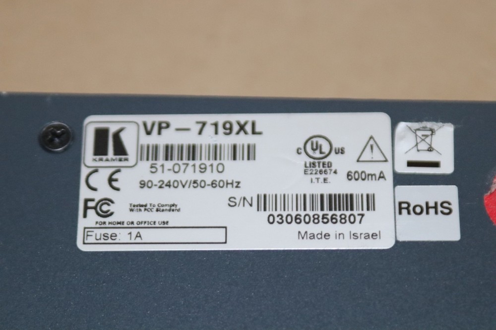 Kramer VP-719xl Presentation Switcher/Scaler