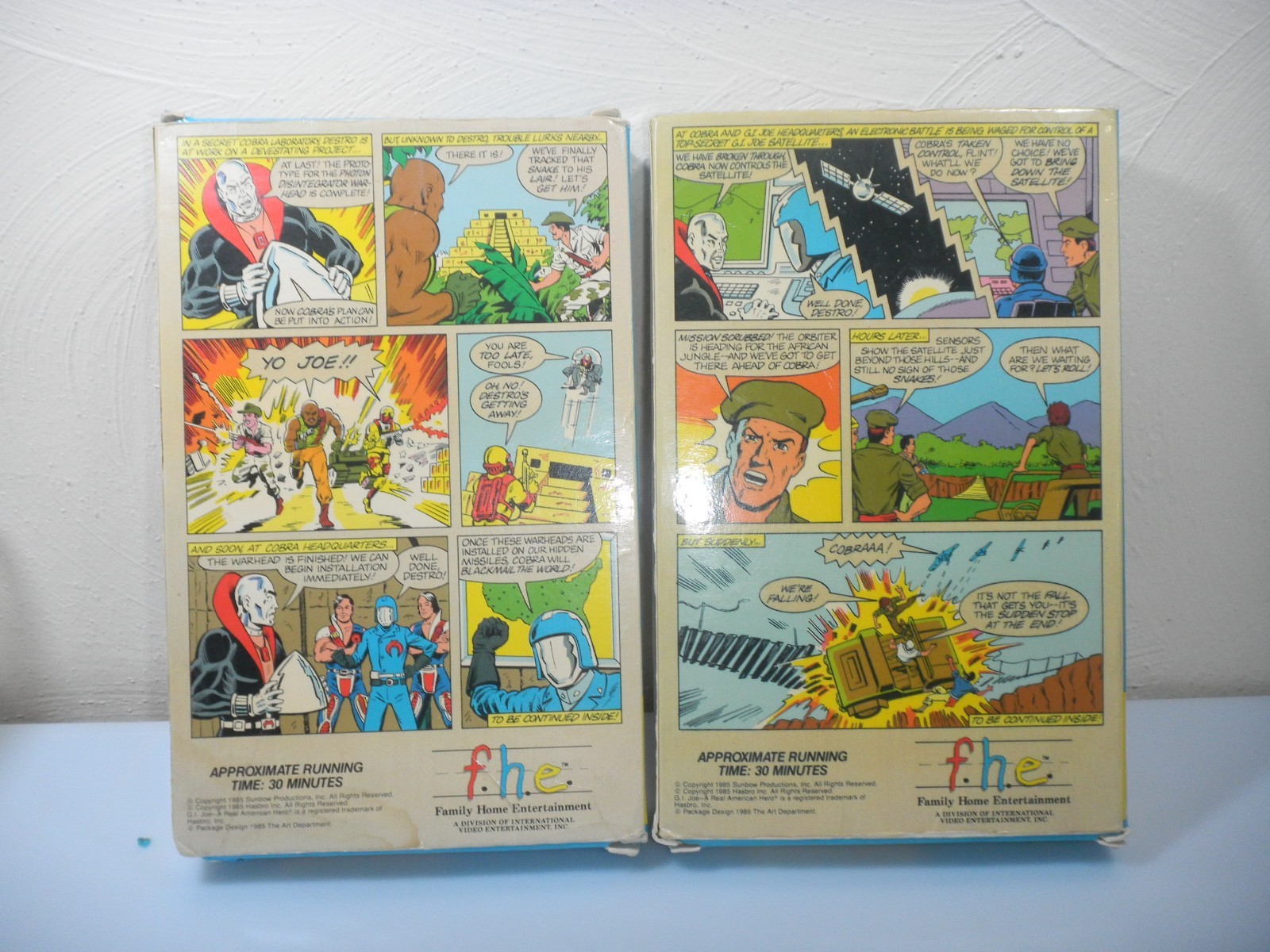 1980s FHE Big Box VHS Cassette Tape Movie Set Vintage G.I. GI Joe 3.75 ARAH Lot