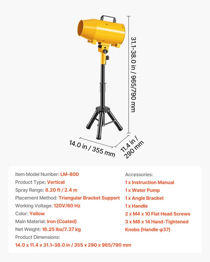 VEVOR Foam Machine Adjustable Angle Control Foam Maker with Triangular Structure
