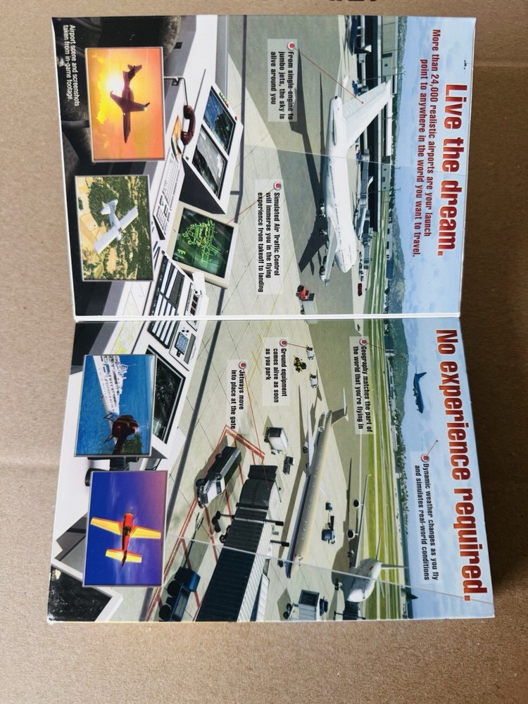 Microsoft 2006 Flight Simulator X Deluxe Edition PC Two DVD's Game Windows