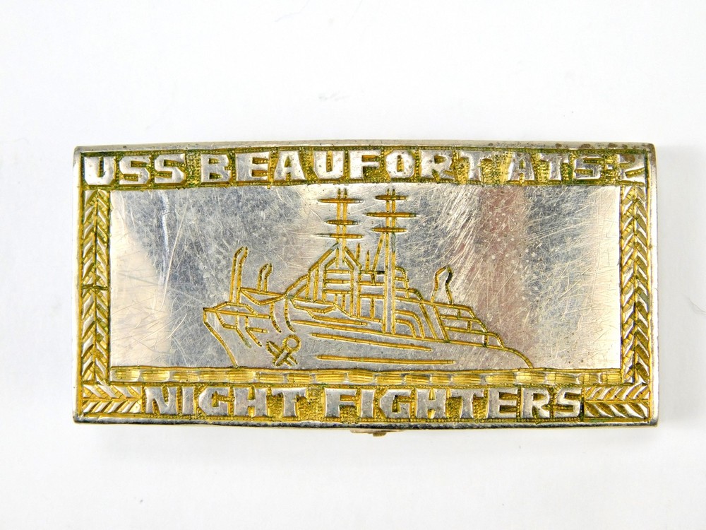 US WW2 Navy USN USS Theater Belt Buckle
