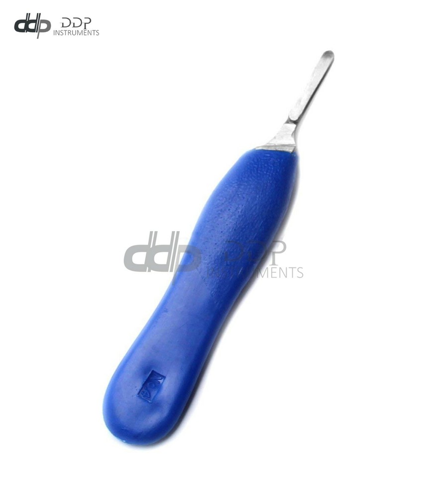 Scalpel Knife Handle # 4 Blue Plastic Grip, Surgical Instruments