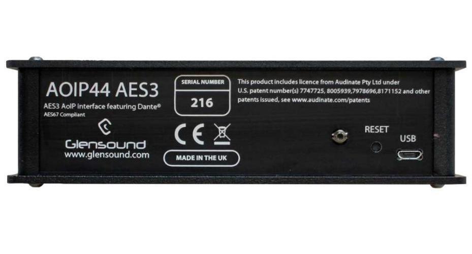 Dual AES3 Interface for Dante / AES67 - AOIP-44 AES