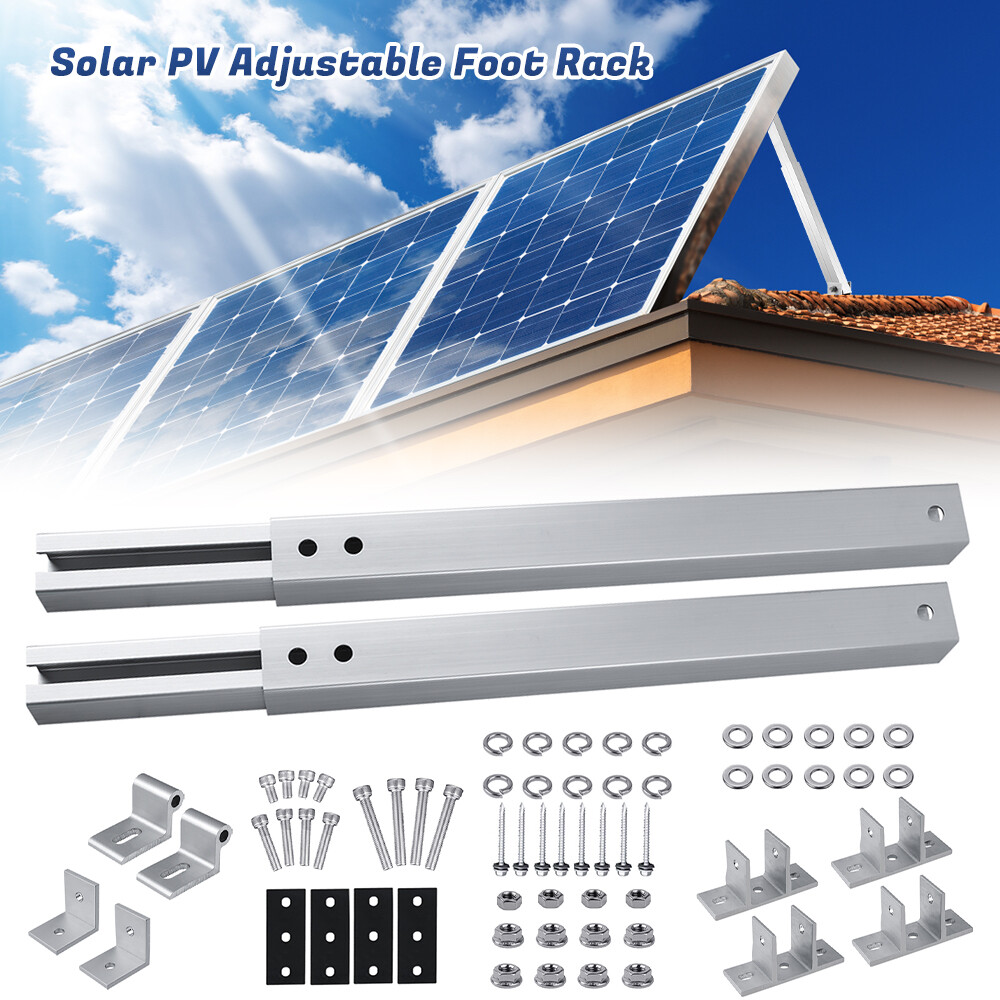 Adjustable Solar Panel Tilt Mount Brackets Flat Surface Adjustable Frame Roof RV