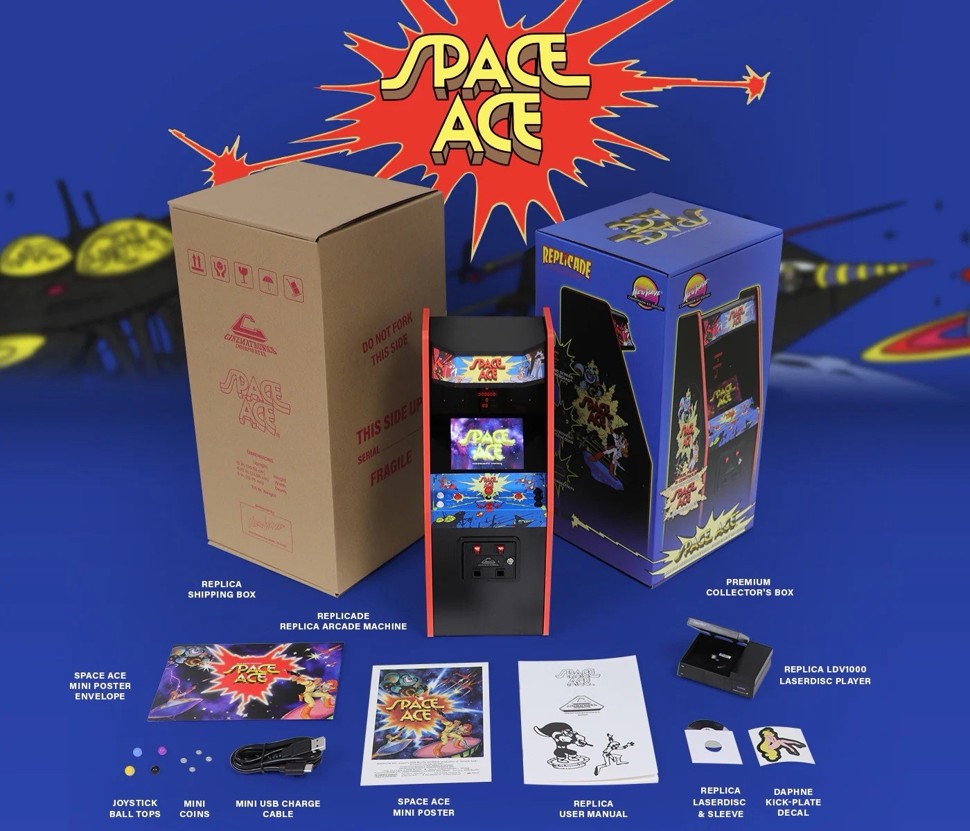 Replicade - SPACE ACE -  Arcade Red Conversion Kit  Edition-   1/6 Scale New!
