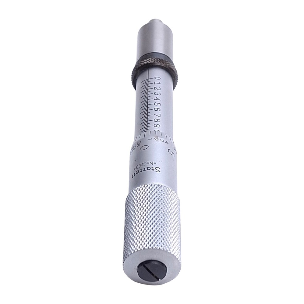 Starrett 263L Micrometer Head, 0-1in Range, Flat Tip, 0.001in Grad, Flat Tip