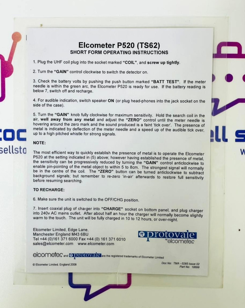 ELCOMETER W520162H Metal Detector