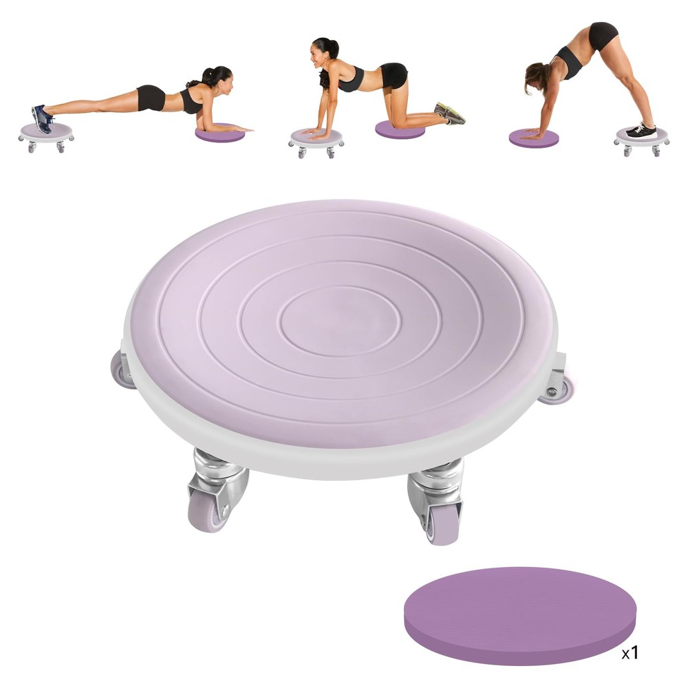 6 Caster Ab Roller, Ab Exercise Equipment with Knee Pads, Ab Roller Wheel for...