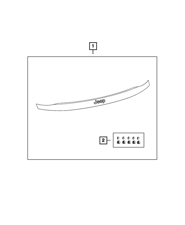 Genuine Mopar Hood Deflector Attachment Kit 68145589AA