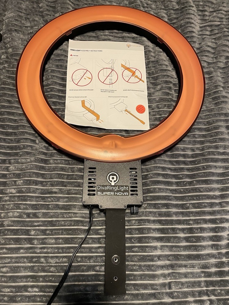 Diva Ring Light 19" Tripod Stand - Professional Studio Lighting Kit Photography