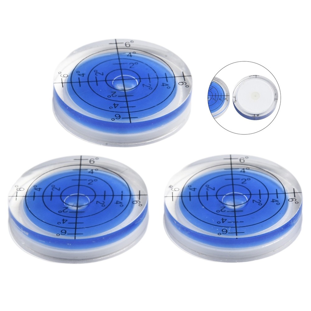 Bubble Level 32mm 3pcs 32mm Degree Mark Highly Translucent Round Circular