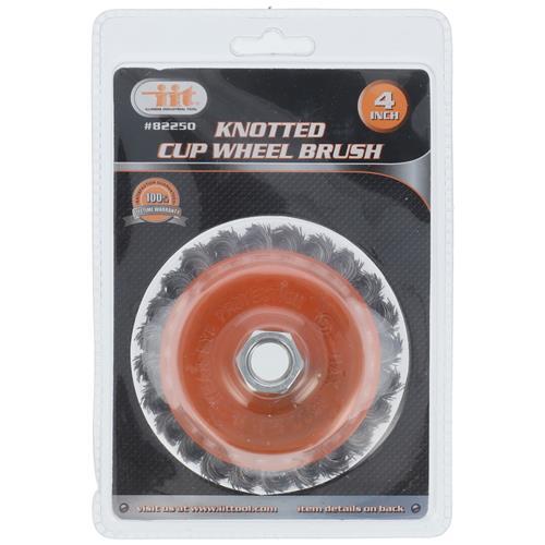 4" Knotted Cup Wheel Steel Wire Brush 5/8" Thread Tools 82250
