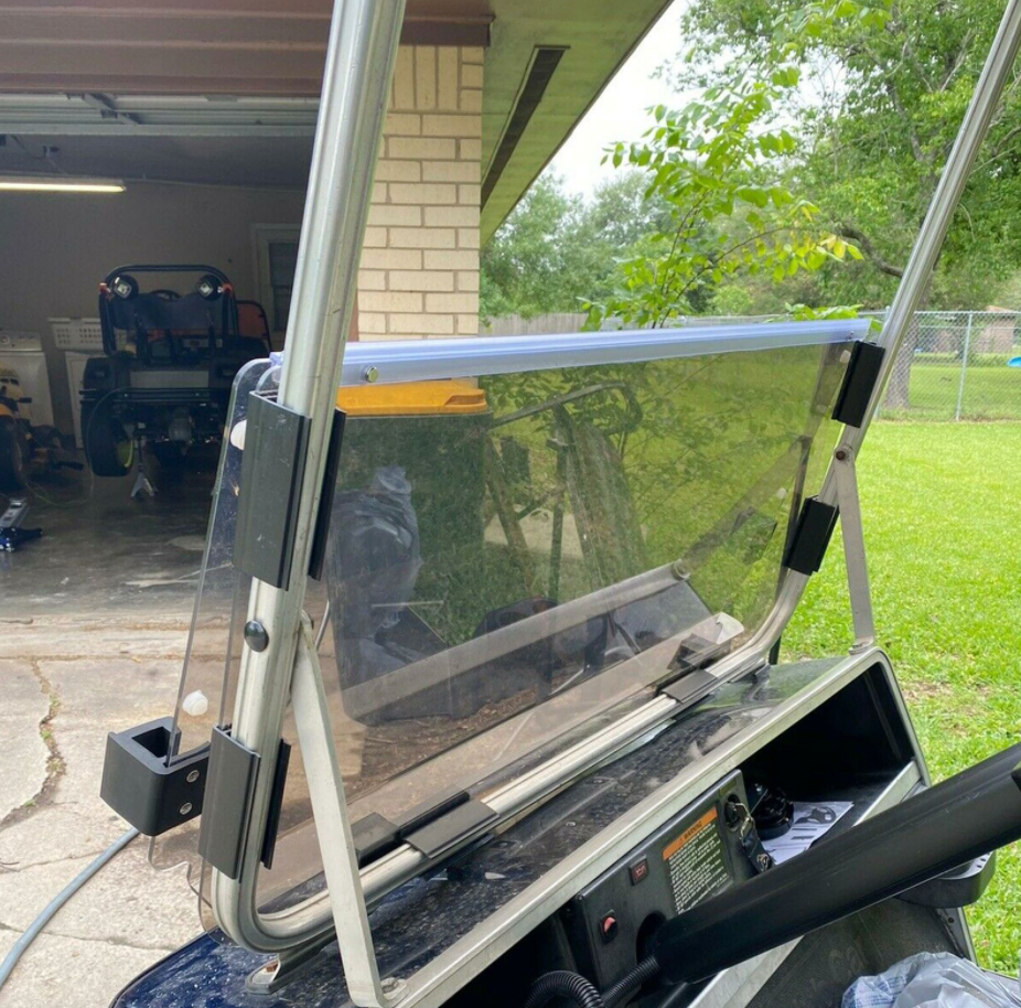 For 1982-2000.5 Club Car DS Golf Cart Folding Tinted Windshield Windscreen