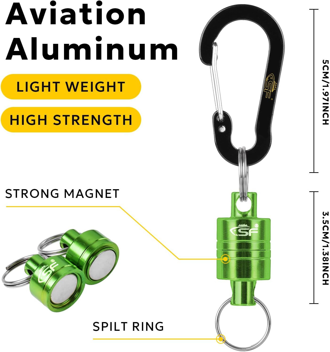 Strongest Magnetic Net Release Magnetic Keychain Fly Fishing Net Retractor Magne