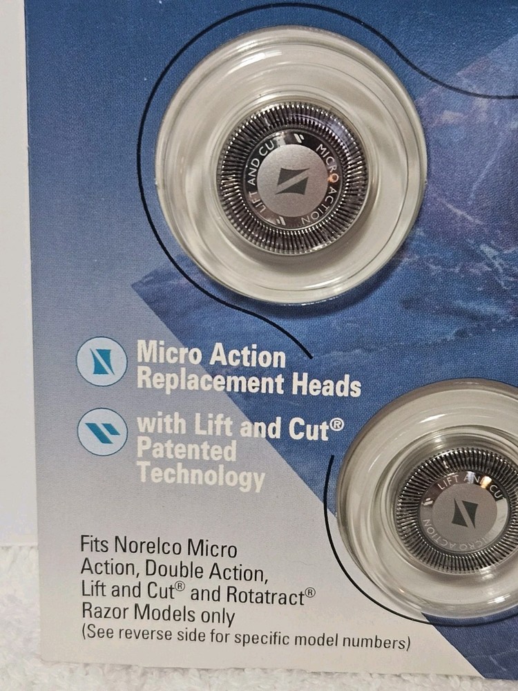 Norelco HQ4 Micro Action Replacement Heads PHILLIPS 3 Cutters & Combs Read