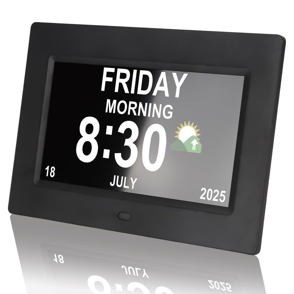 Digital Clock for Seniors with Day Date Time Large Display - 7 Inch Large Pri...