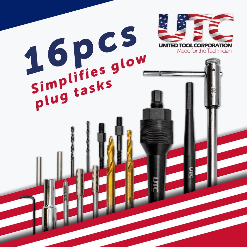 Damaged Glow Plug Removal Tool Kit Diesel Engine Thread Repair Set Case UK NEW!