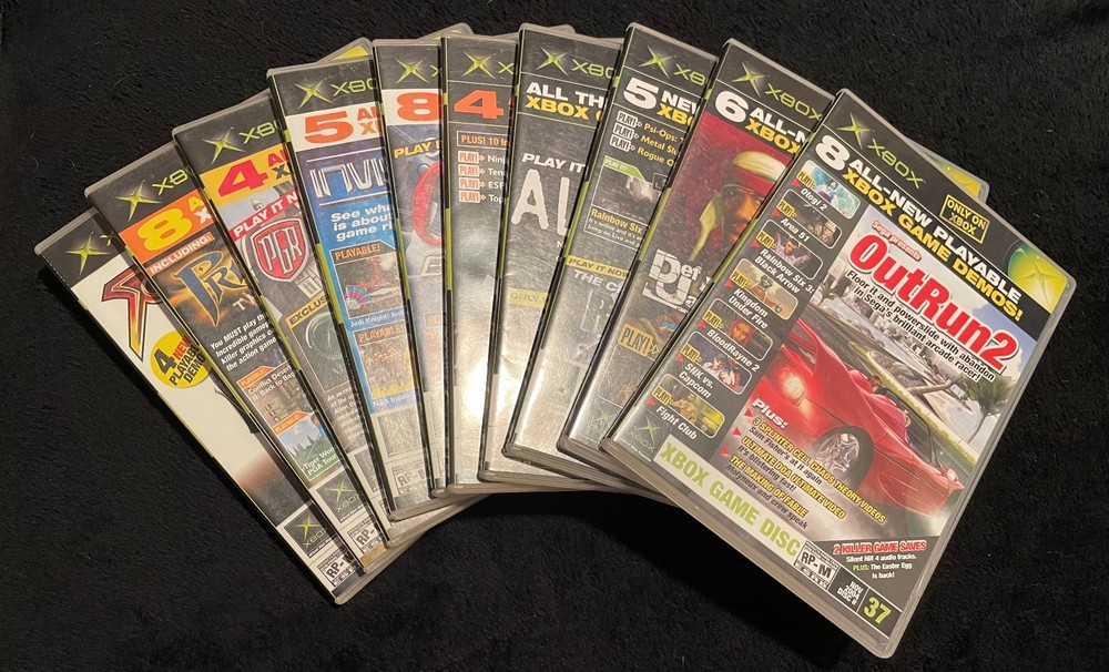 10 Xbox game demo cases - No Discs