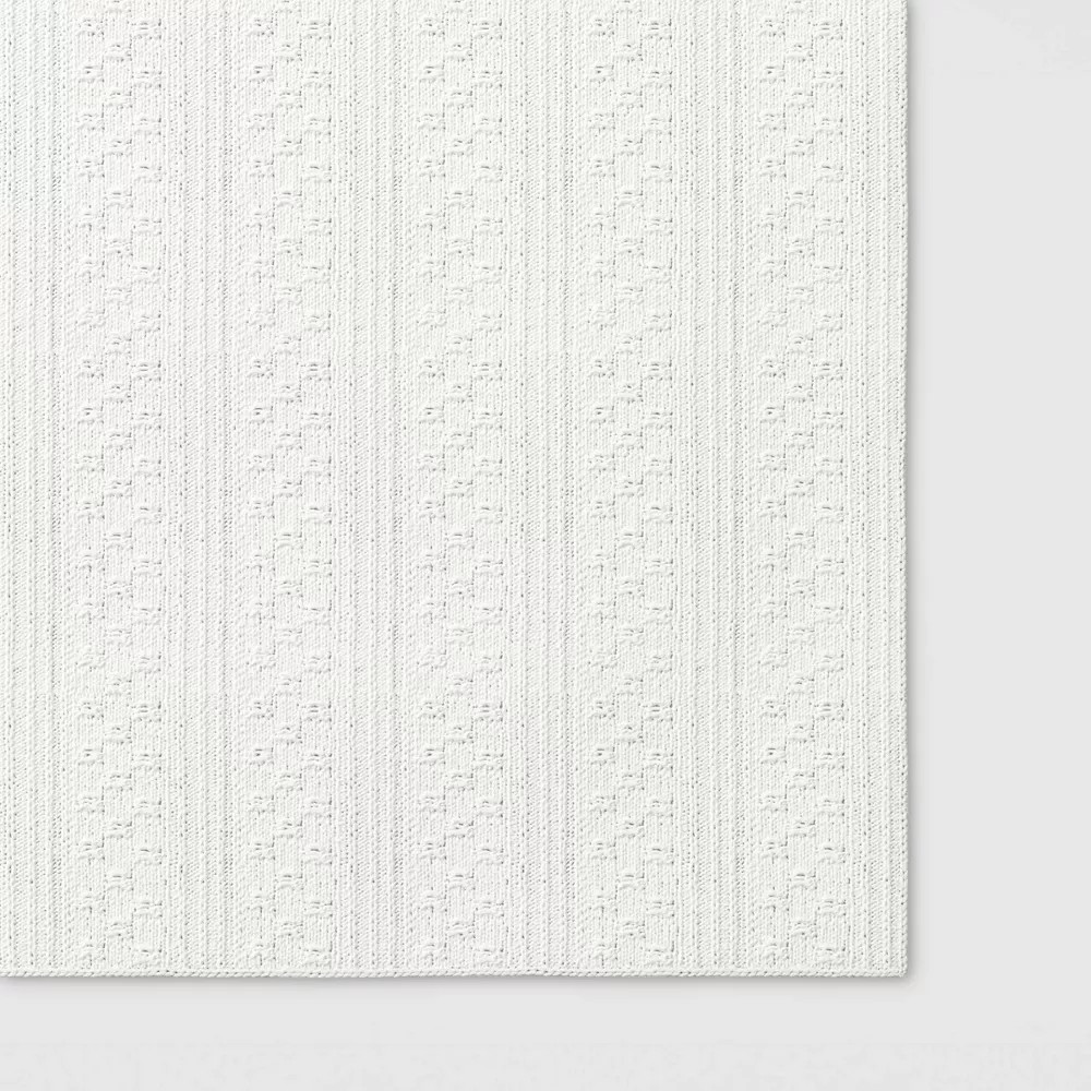 50"x60" Dimensional Knit Throw Off White - Threshold