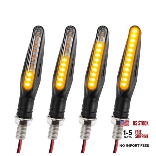 4PCS Motorcycle Turn Signals LED,2026 New Dynamic Sequential Flowing