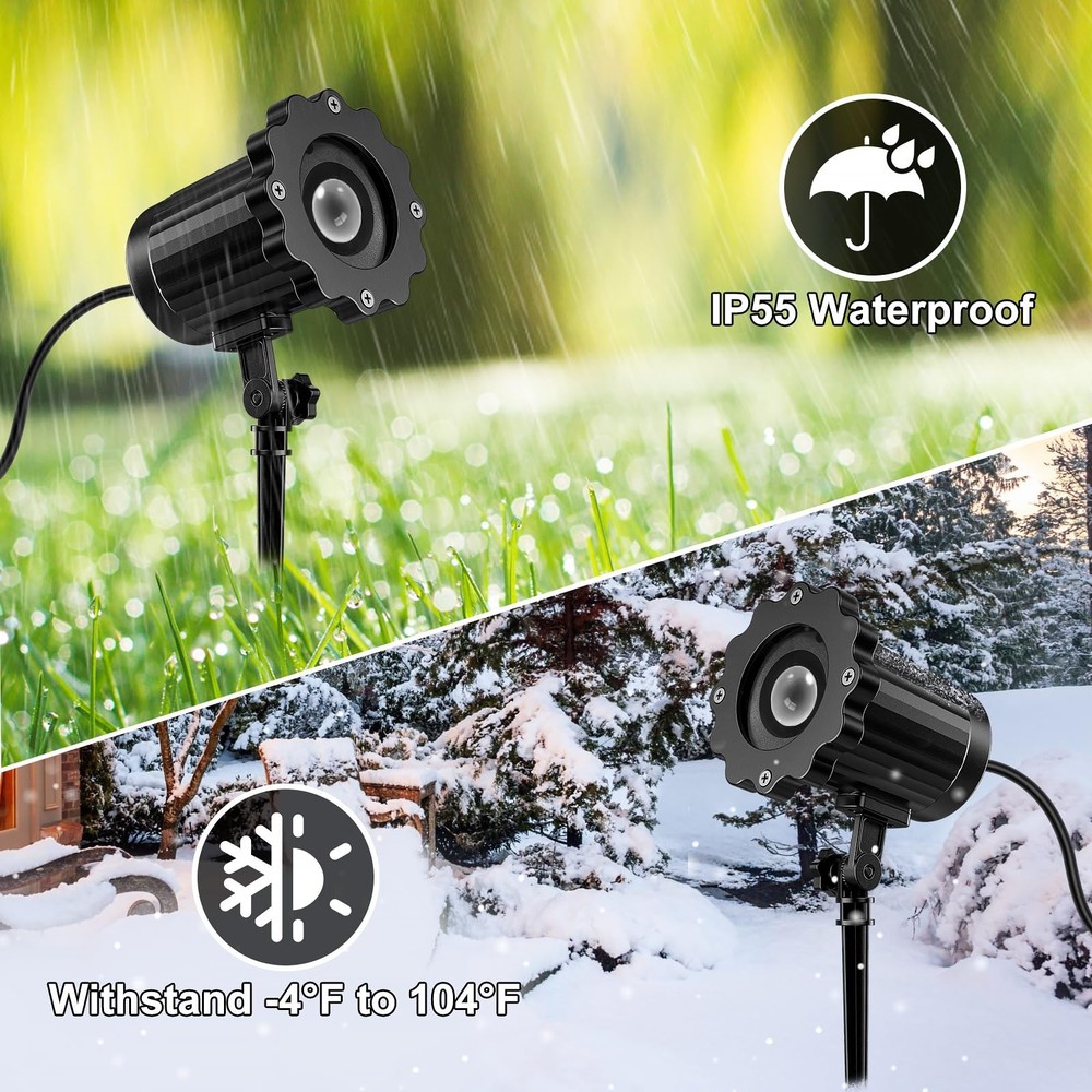Halloween Projector Lights Outdoor Indoor - 3D Dynamic Red