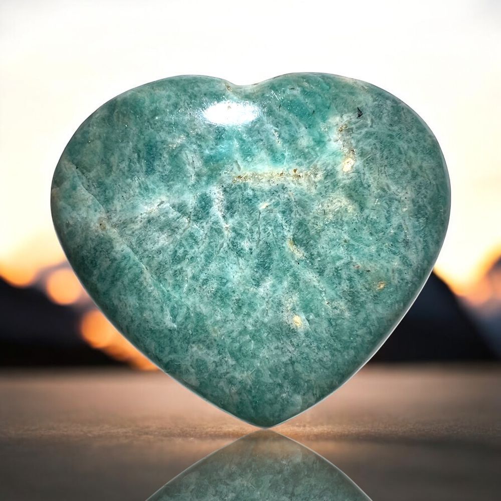 Amazonite Heart Carving (4)