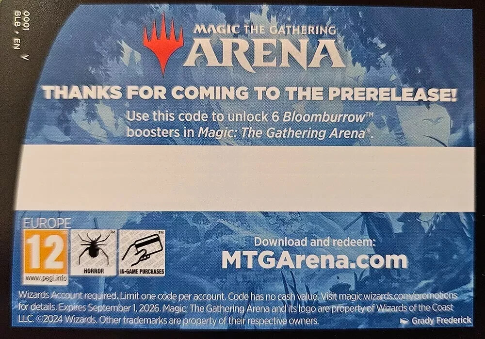 6x Bloomburrow packs MTG Arena Code Magic The Gathering pre release POD