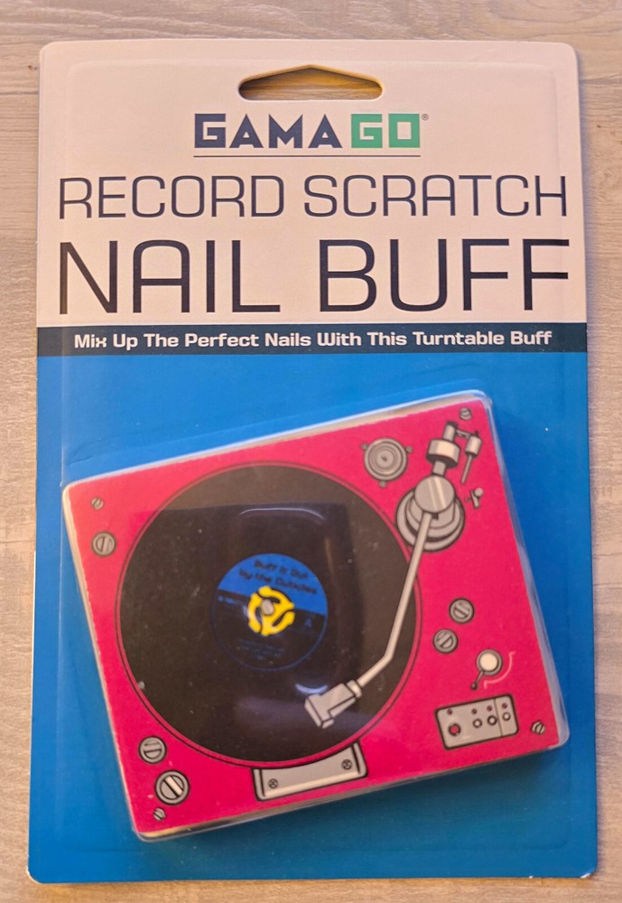 Gama Go Record Scratch Nail Buff – DJ Turntable Design – Fun Gift Item