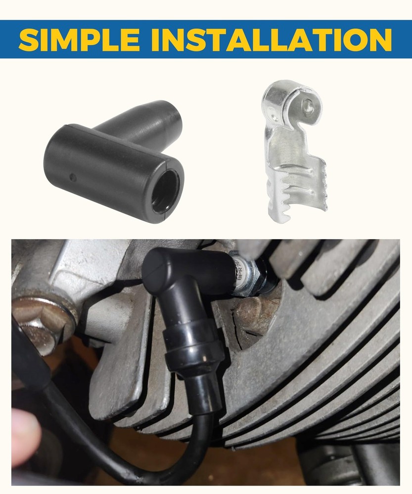 UBOG 8 Pack Spark Plug Boot,Car Accessories Wire Kit,Spark Plug...