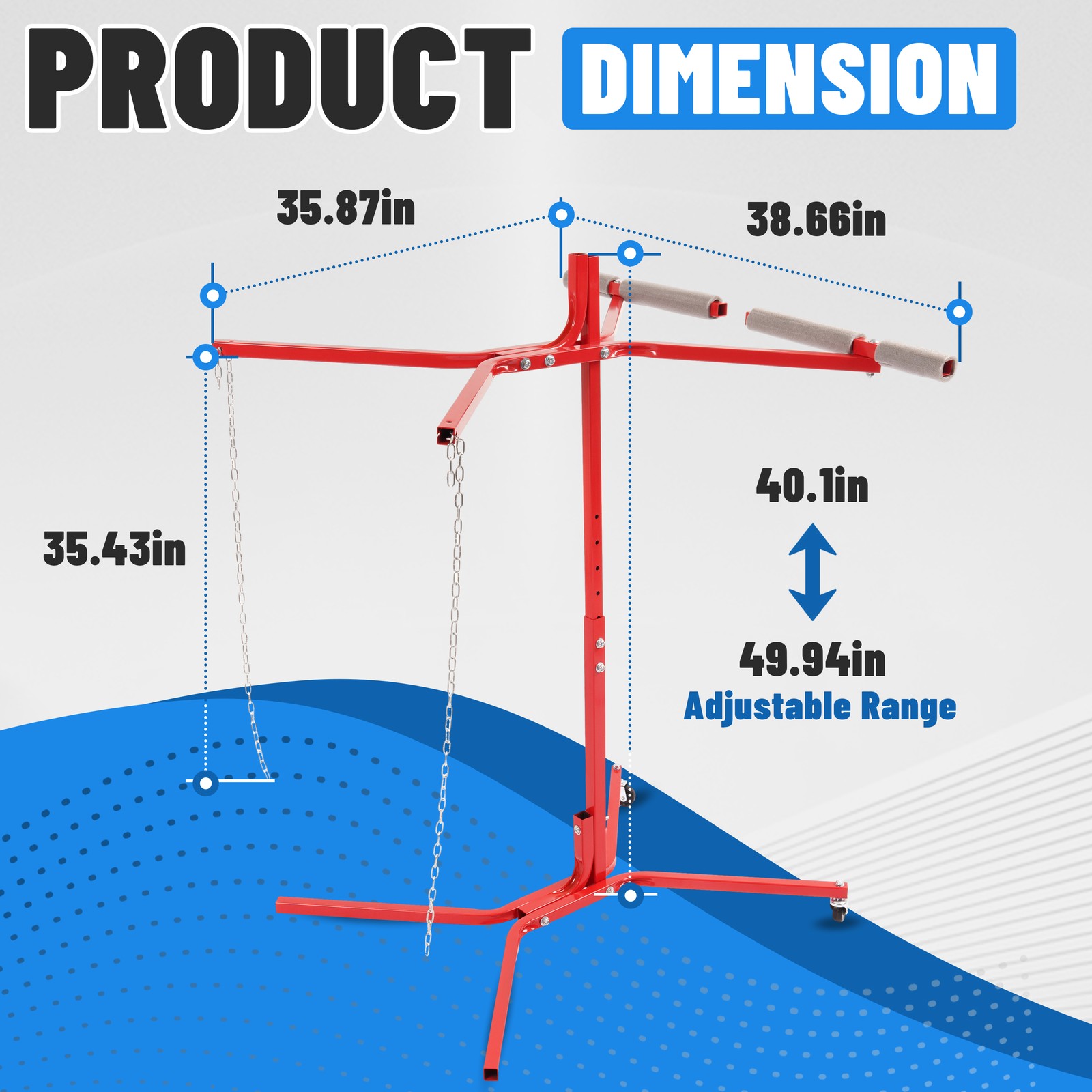 Bumper Tree 50'' Auto Body Door Fender Panel Paint Stand Holder Hang Hood Stand