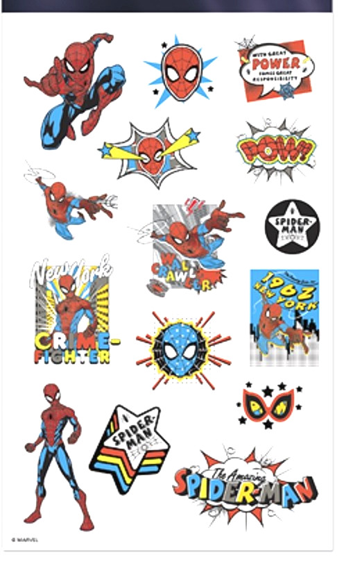 Spider-Man-Sticker Sheet Set-30 Sticker Set_Double-Sided_Licensed-New
