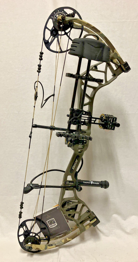 Bear Legit RH 70# Throwback Fred Bear Camo and Olive