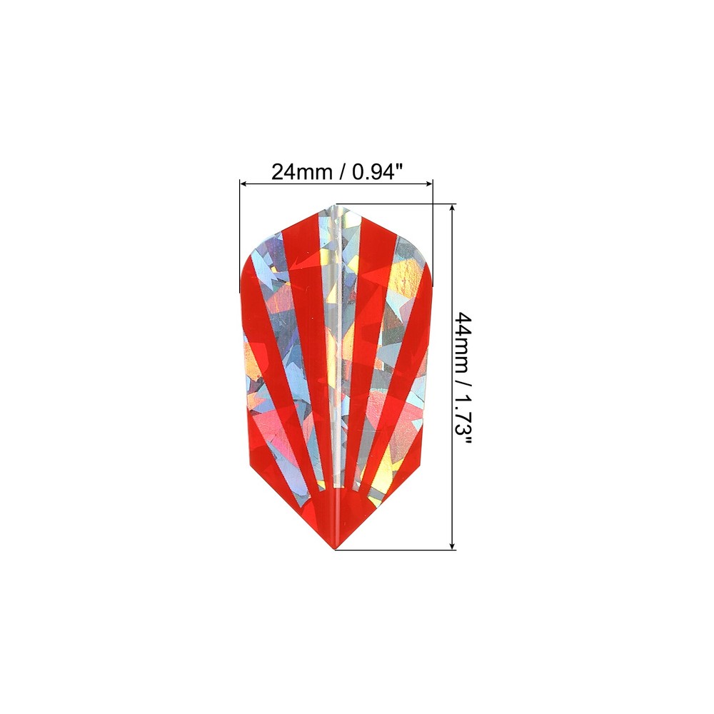 Slim Dart Flights, 6 Pack PET Dart Accessories, Red