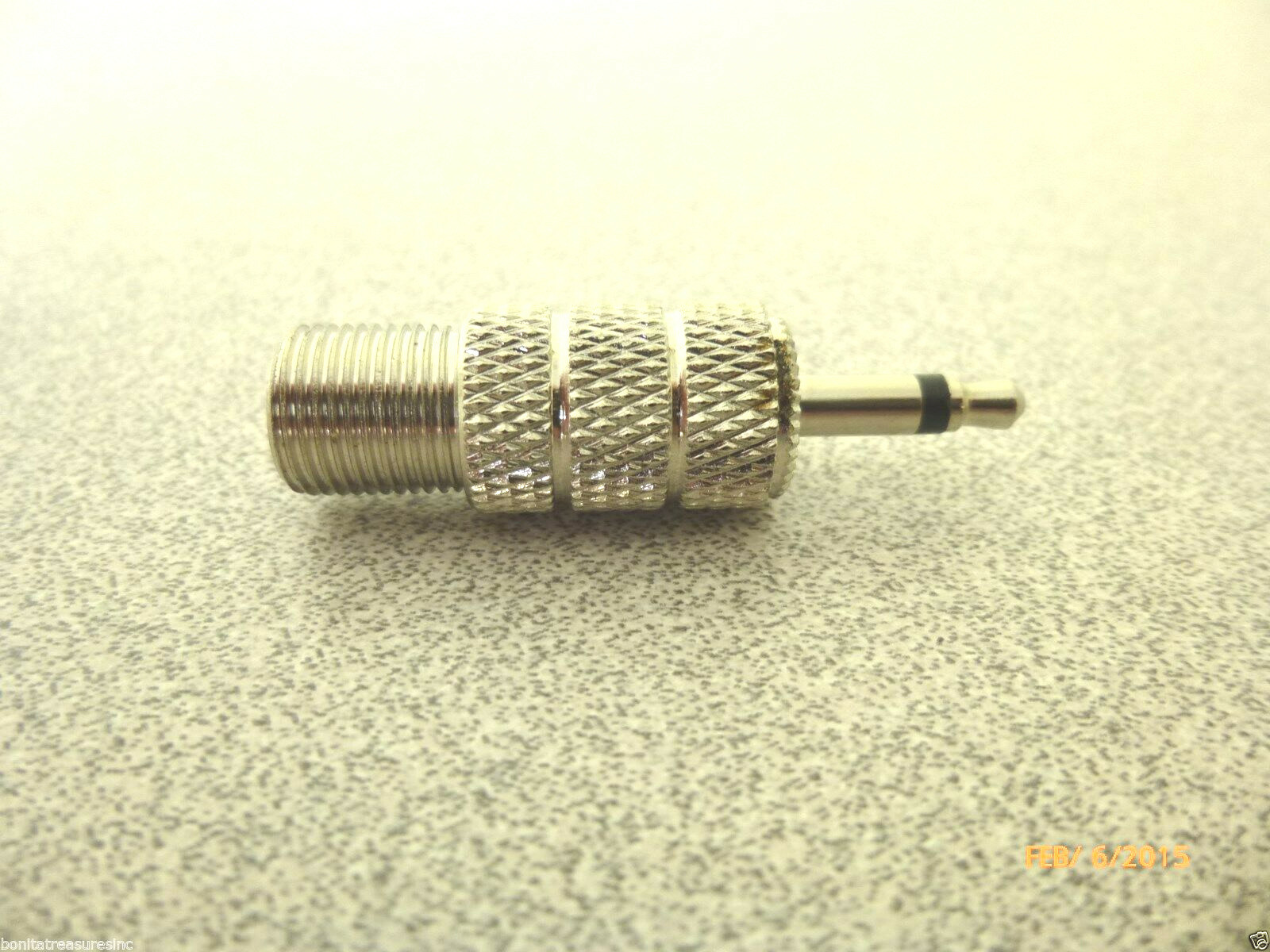 Adapter converter F TV female jack to 3.5mm 1/8" mono male plug pin RF COAXIAL