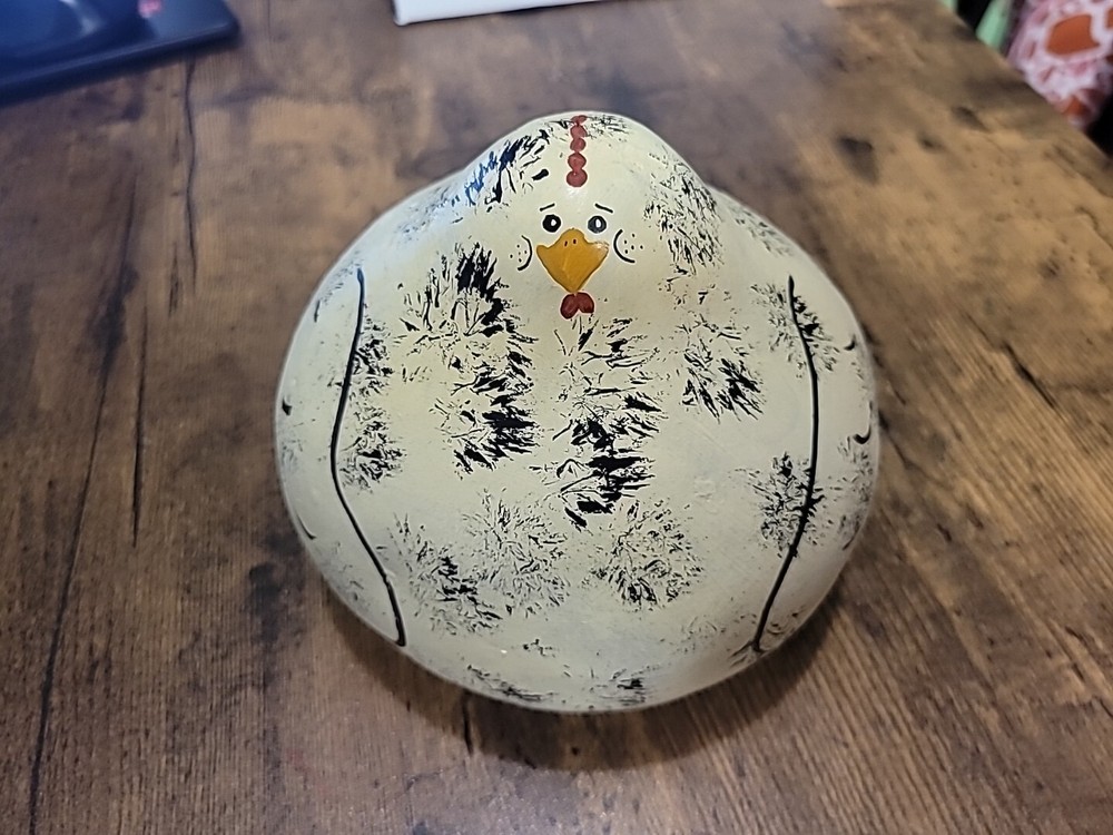 Handpainted Chicken Gourd Decoration J. Sims 2001