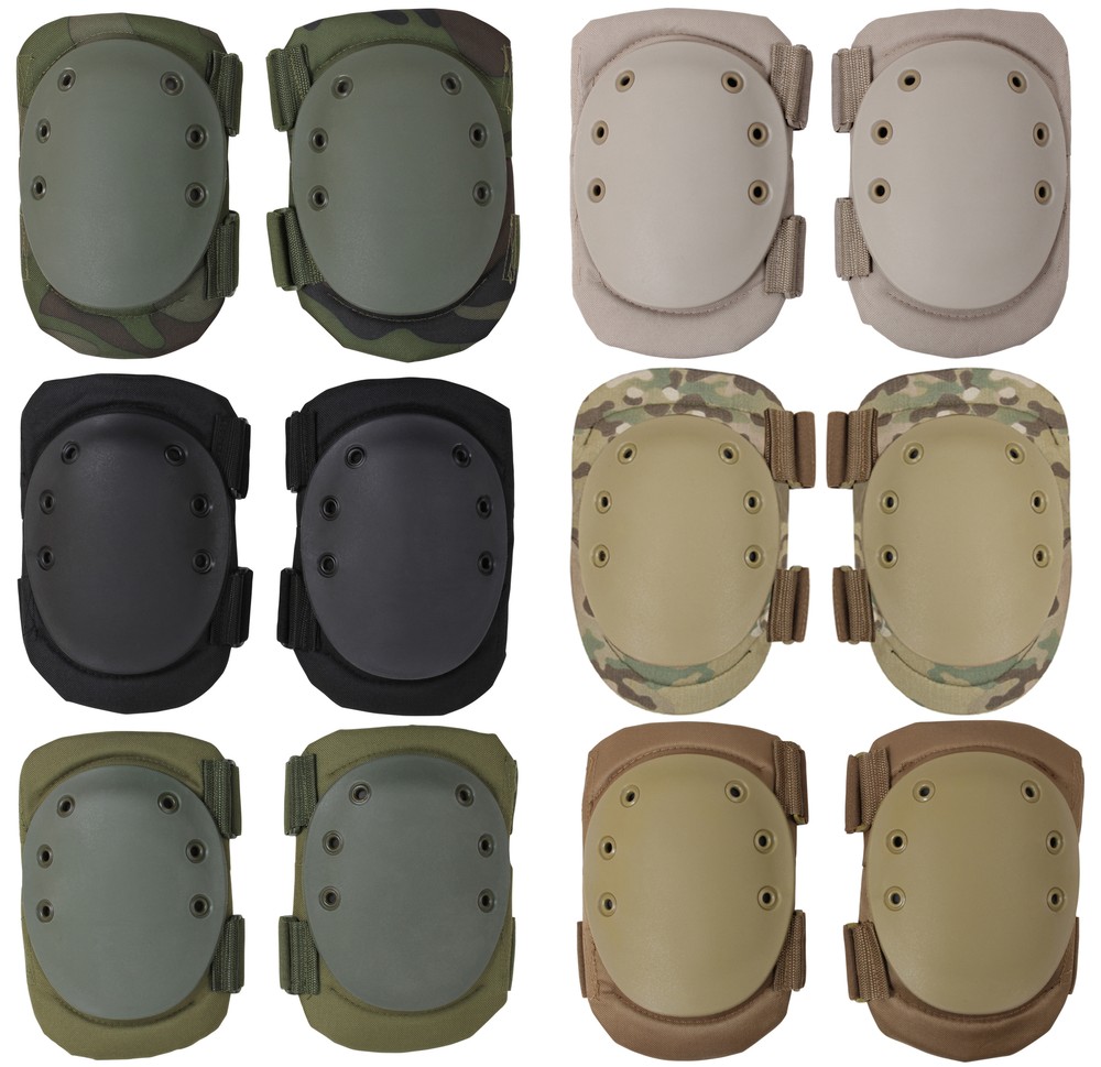 Rothco Tactical Protective Knee Pads With Hard Rubber Shell Foam Inner Padding