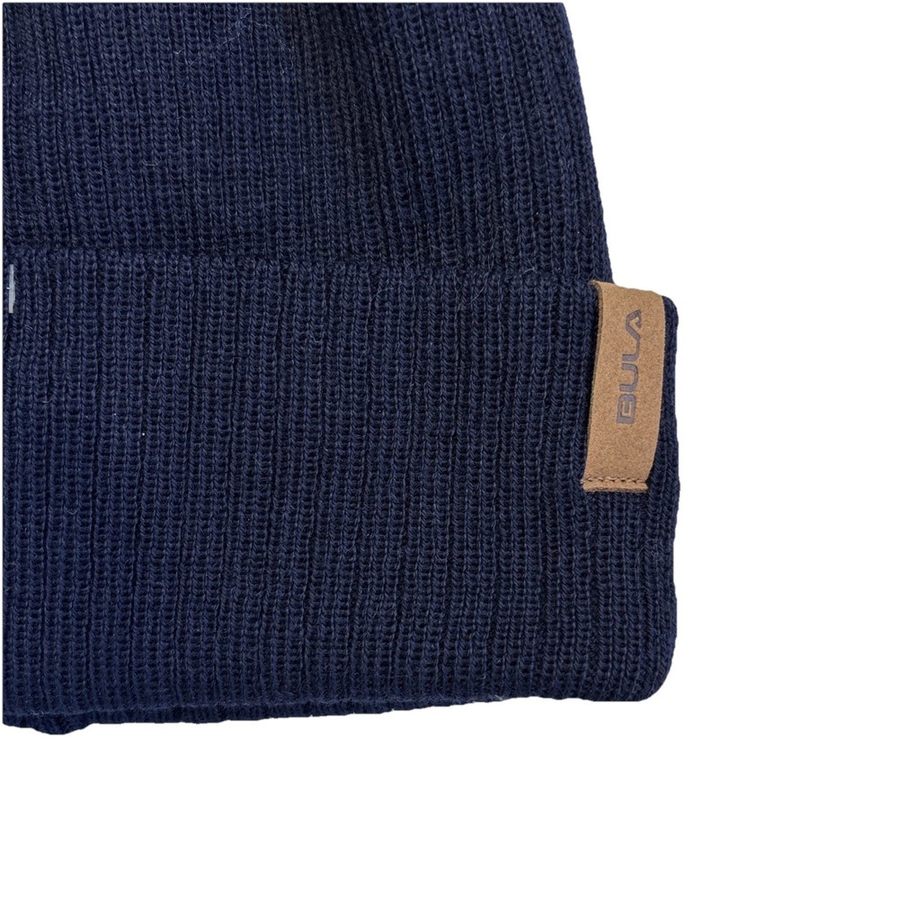 RTLS $45 BULA NAVY WOOL KNITTED WINTER BEANIE HAT
