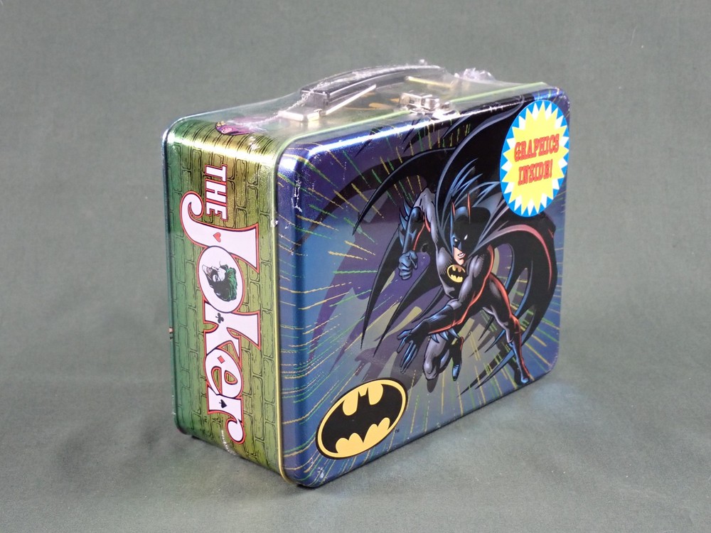 BATMAN LUNCHBOX METAL SMALL GRAPHICS INSIDE 2000 RIX PRODUCTS