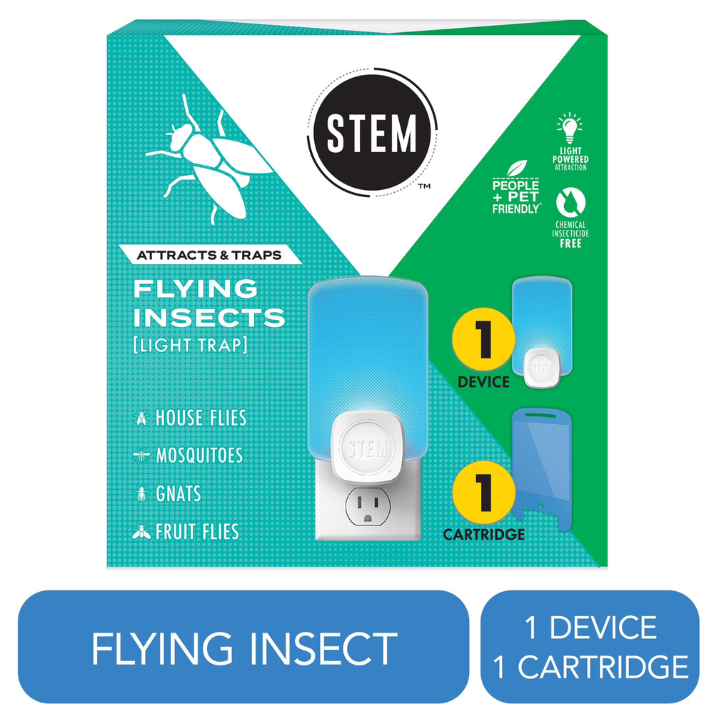4 Pack STEM Light Trap Flying Insects Blue Light Starter Kit Trap Cartridge