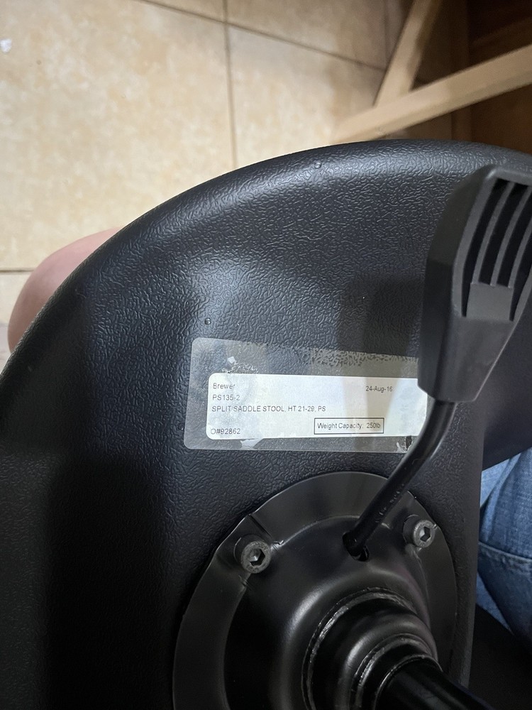 Brewer Split Saddle Medical Stool PS135-2 Adjustable 21–29”