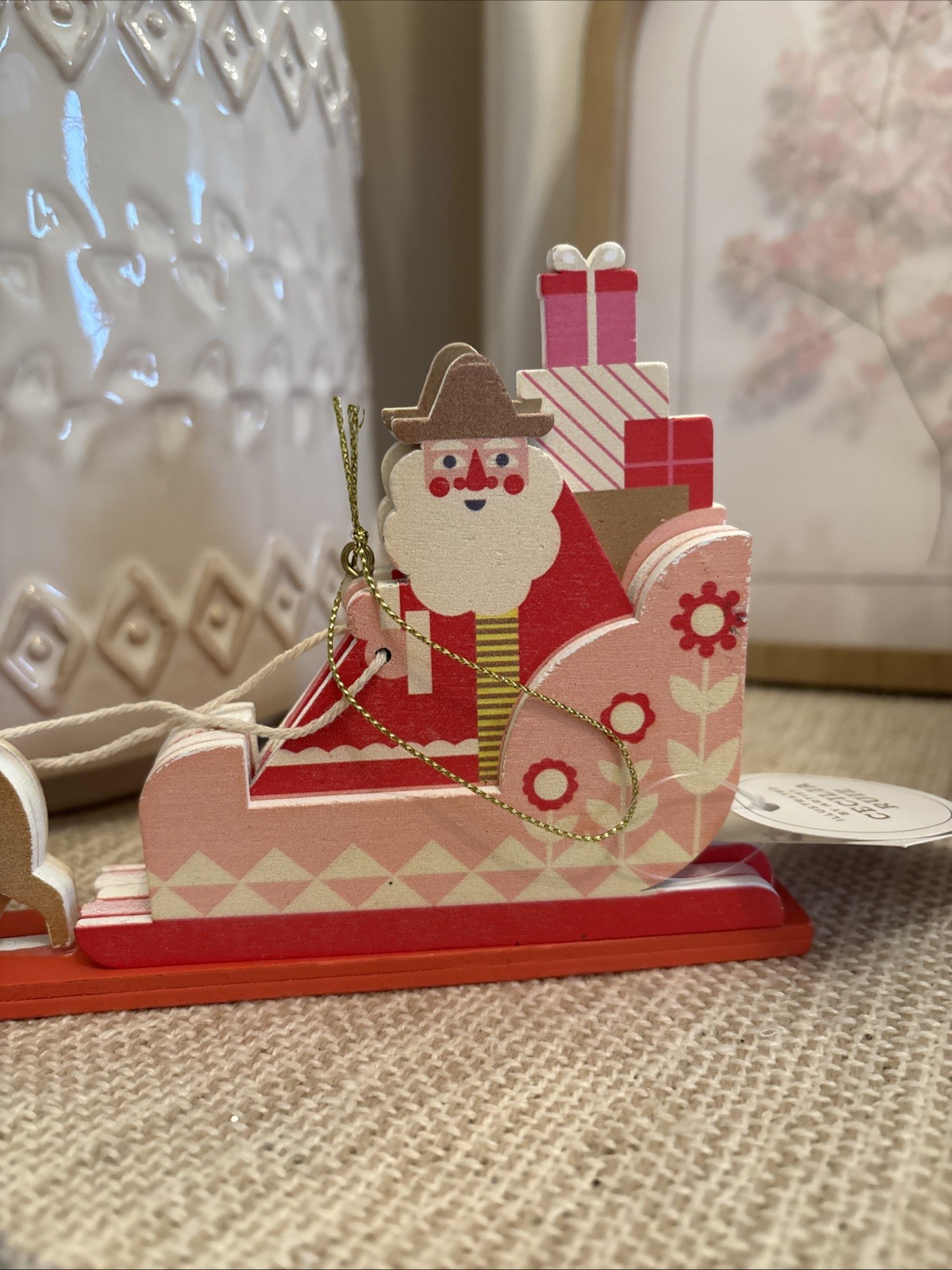 Wondershop Target Christmas Ornament Cecilia Ruiz Mexico Santa Claus Donkey NWT