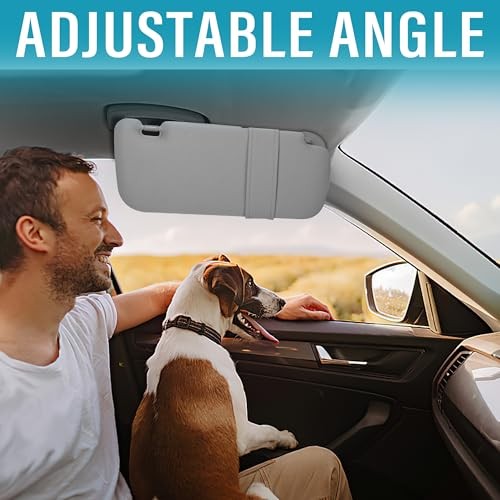 Grey Driver Side Sun Visor with Mirror Compatible with Corolla 2008 2009 Left